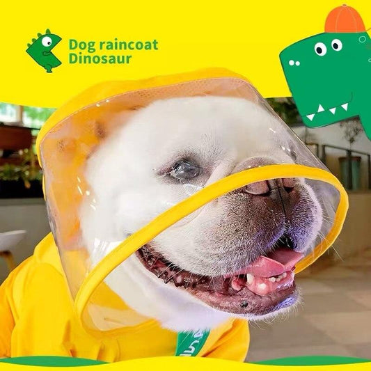 Dinosaur Hazmat Suit Raincoat for Small and Medium Size Dogs - iloveleia.com