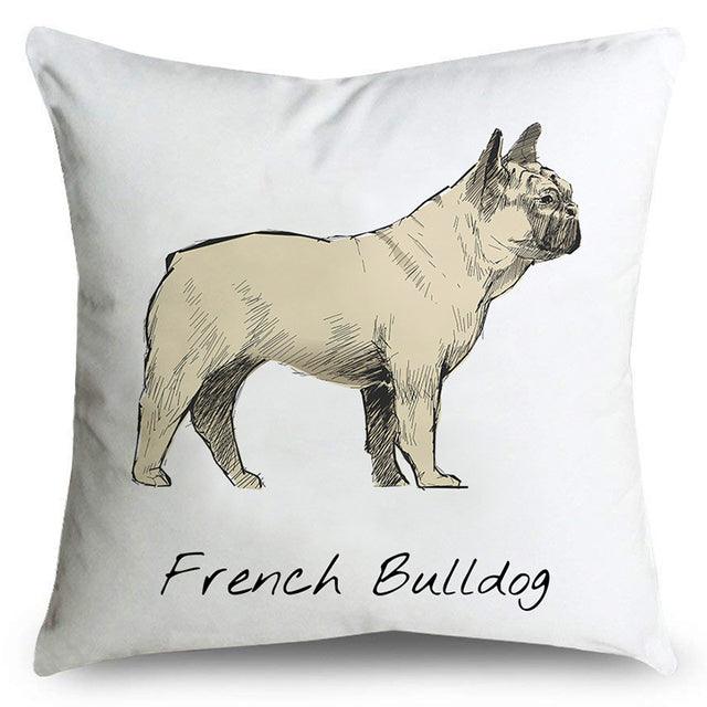 French Bulldog print pillow case