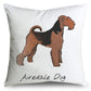 Airedale print pillow case