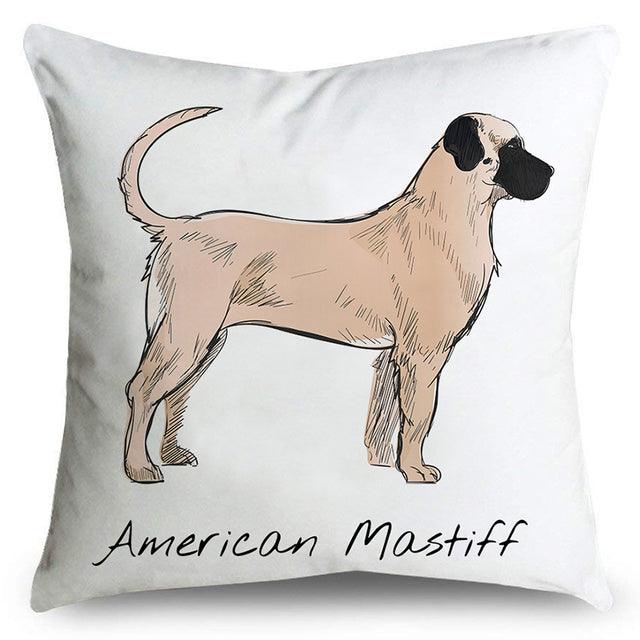 American Mastiff print pillow case