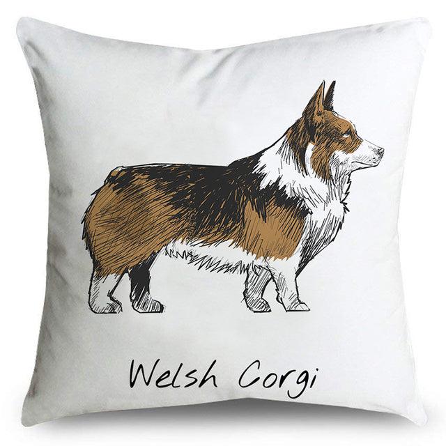 Welsh Corgi print pillow case