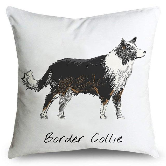 Border Collie print pillow case