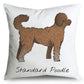 Standard Poodle print pillow case