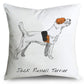 Jack Russell Terrier print pillow case