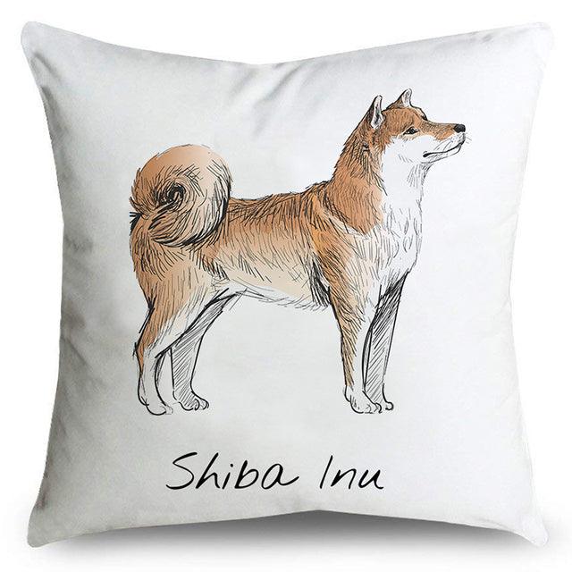 Shiba Inu print pillow case