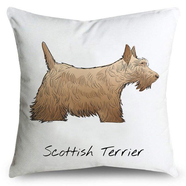 Scottish Terrier print pillow case
