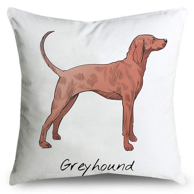 Greyhound print pillow case