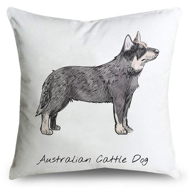 Australian Cattle Dog print pillow case