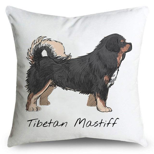 Tibetan Mastiff print pillow case