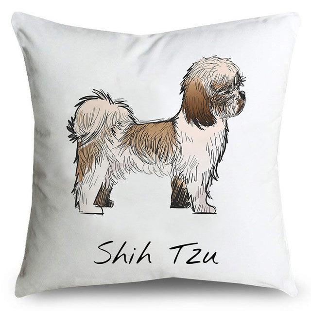 Shih Tzu print pillow case