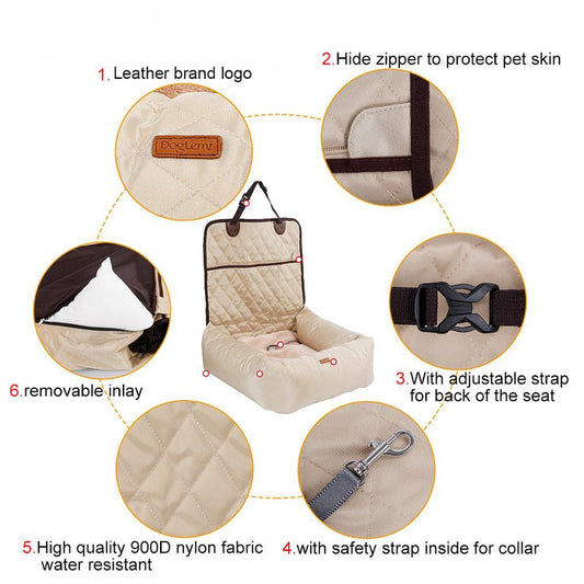 Dog Car Seat Bed features