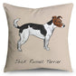 Jack Russell Terrier print pillow cover