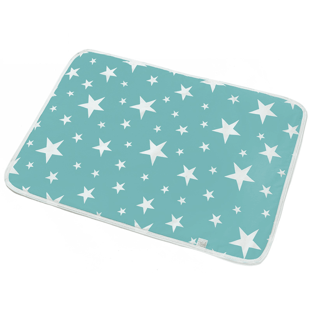 Turquoise Stars waterproof reusable pad for dogs