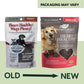 Different packaging styles for Ark Naturals Heart support supplement for dogs