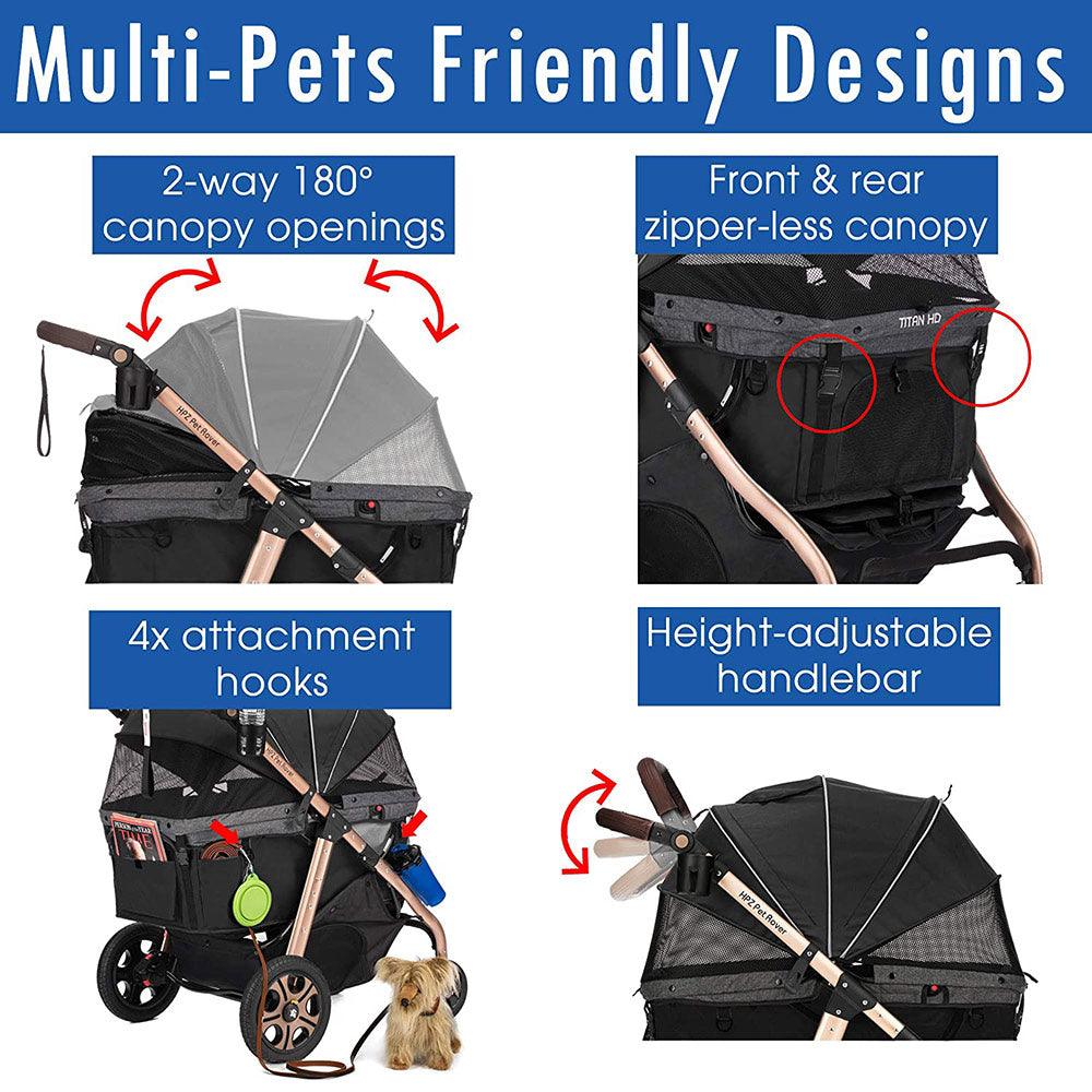 HPZ Pet Rover Titan HD Large Dog Stroller - iloveleia.com