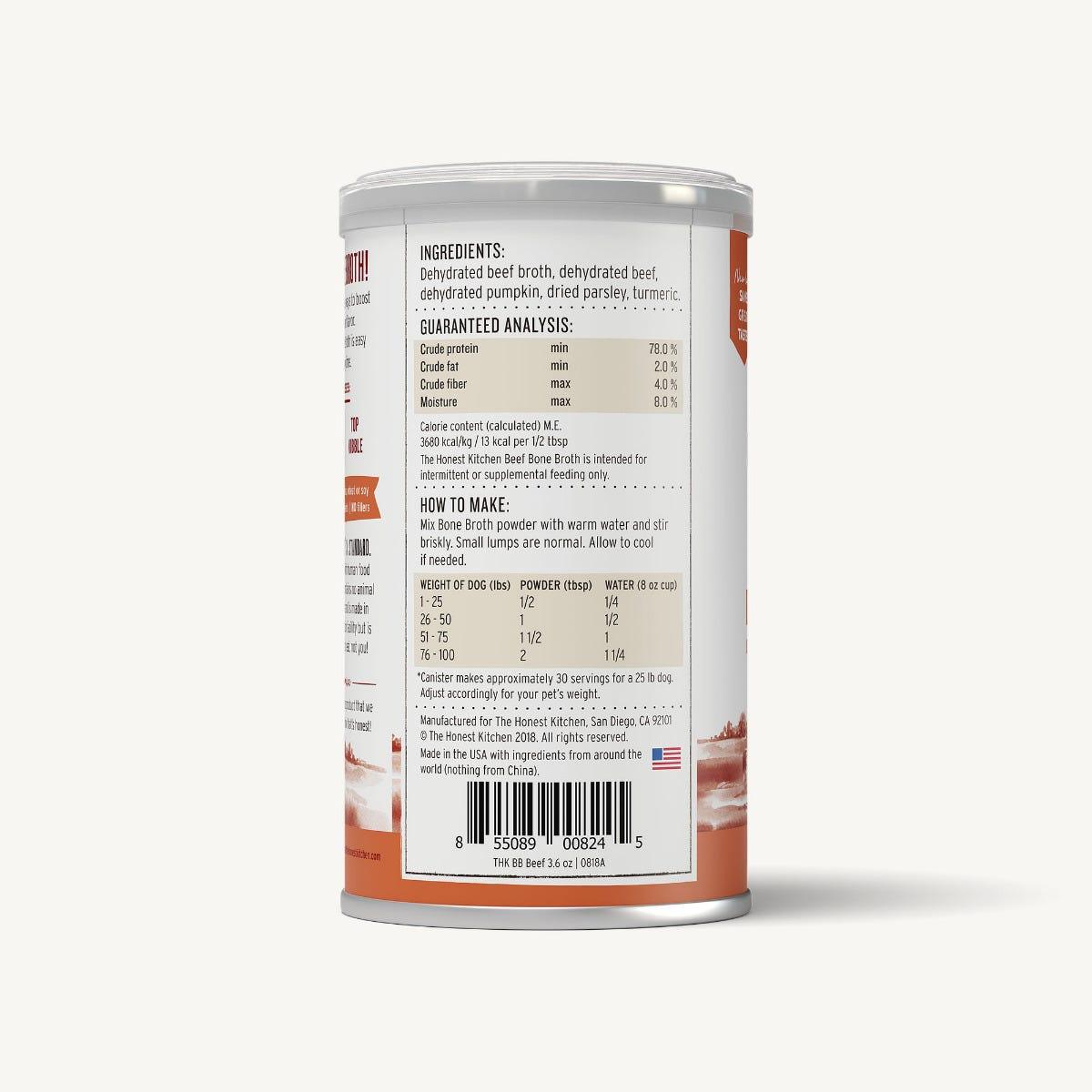 Instant Bone Broth back of canister