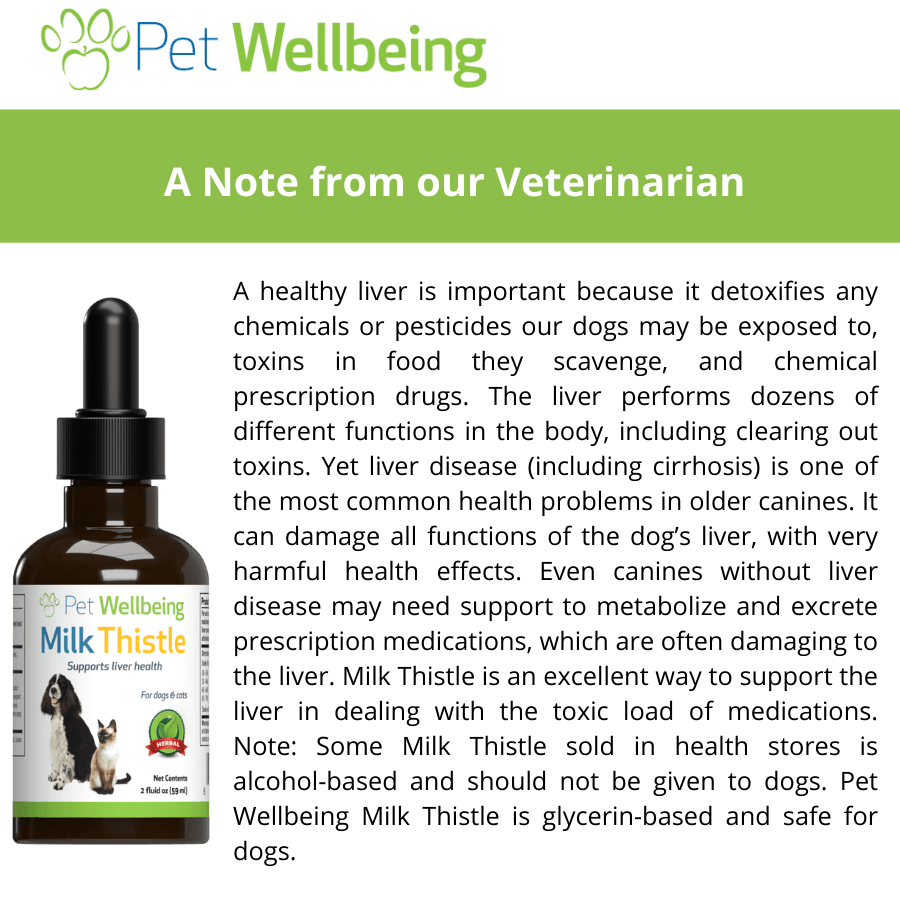 Pet Wellbeing Milk Thistle Supplement for Dogs benefits