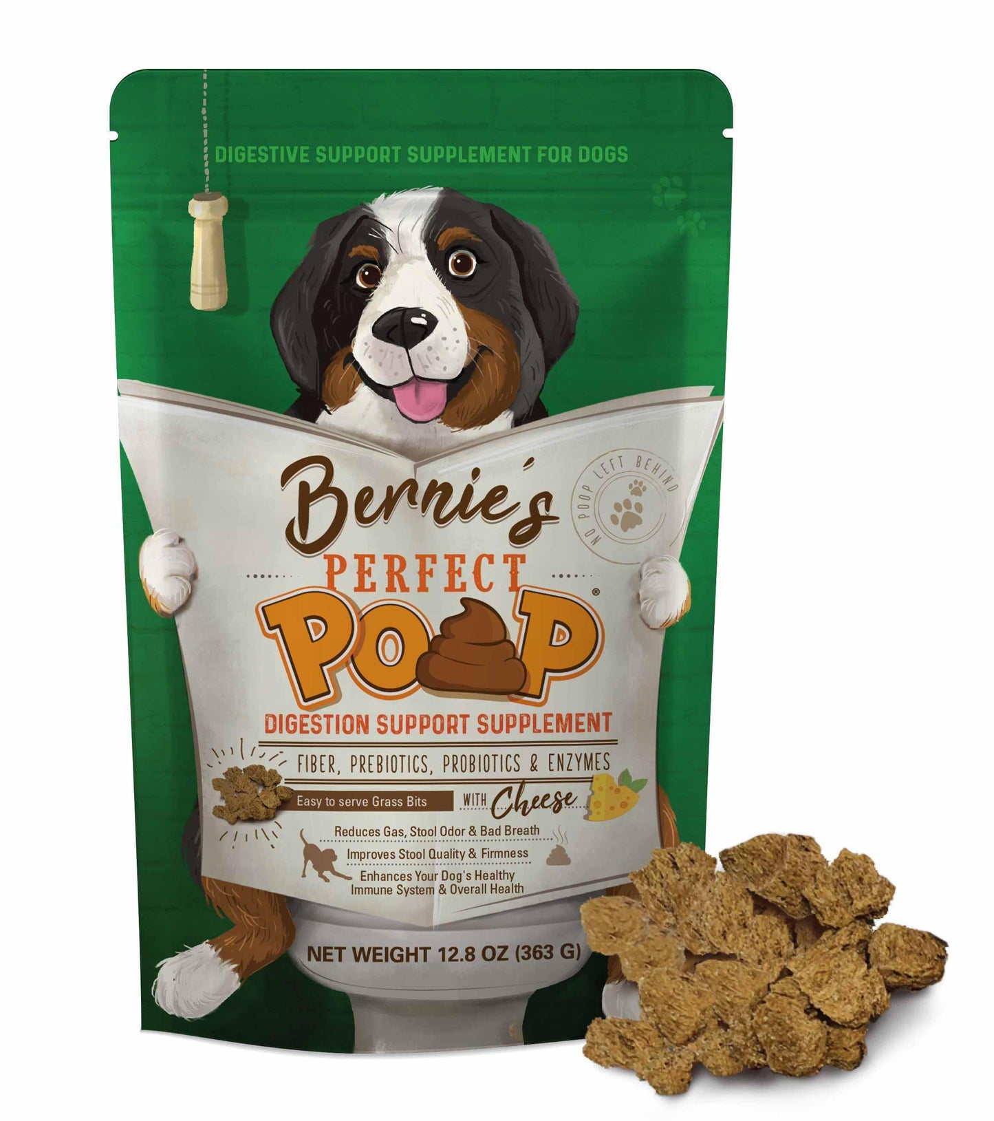 Bernie's perfect poop digestion support supplement bag
