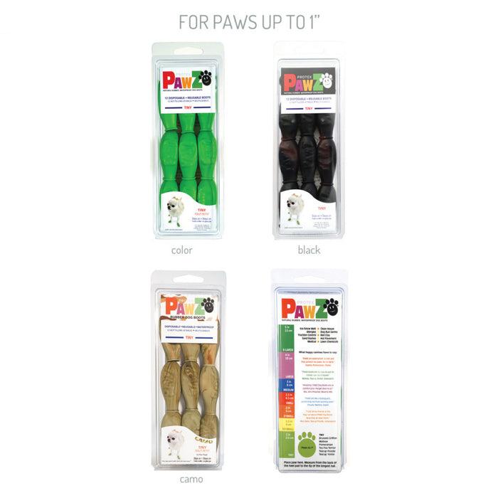 Pawz tiny dog boots packages and colors