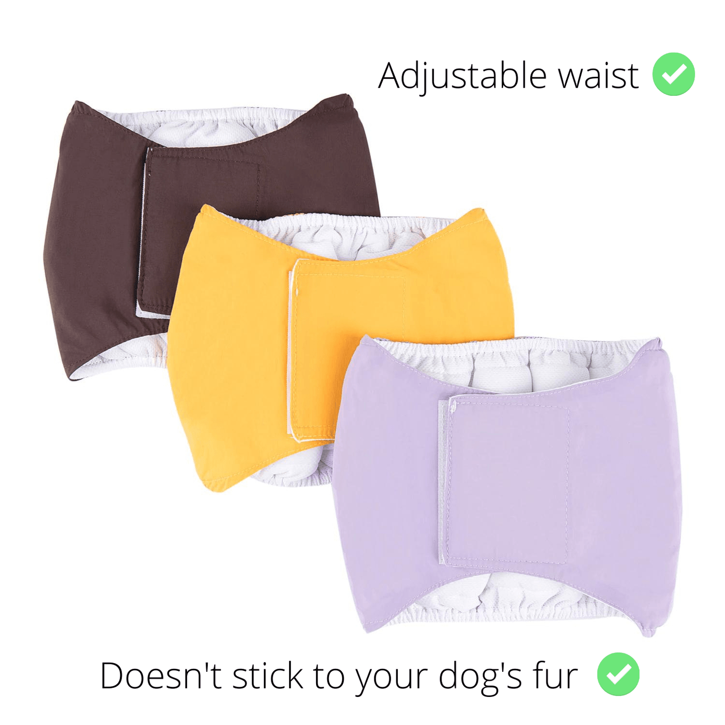 3 fastened male dog diapers