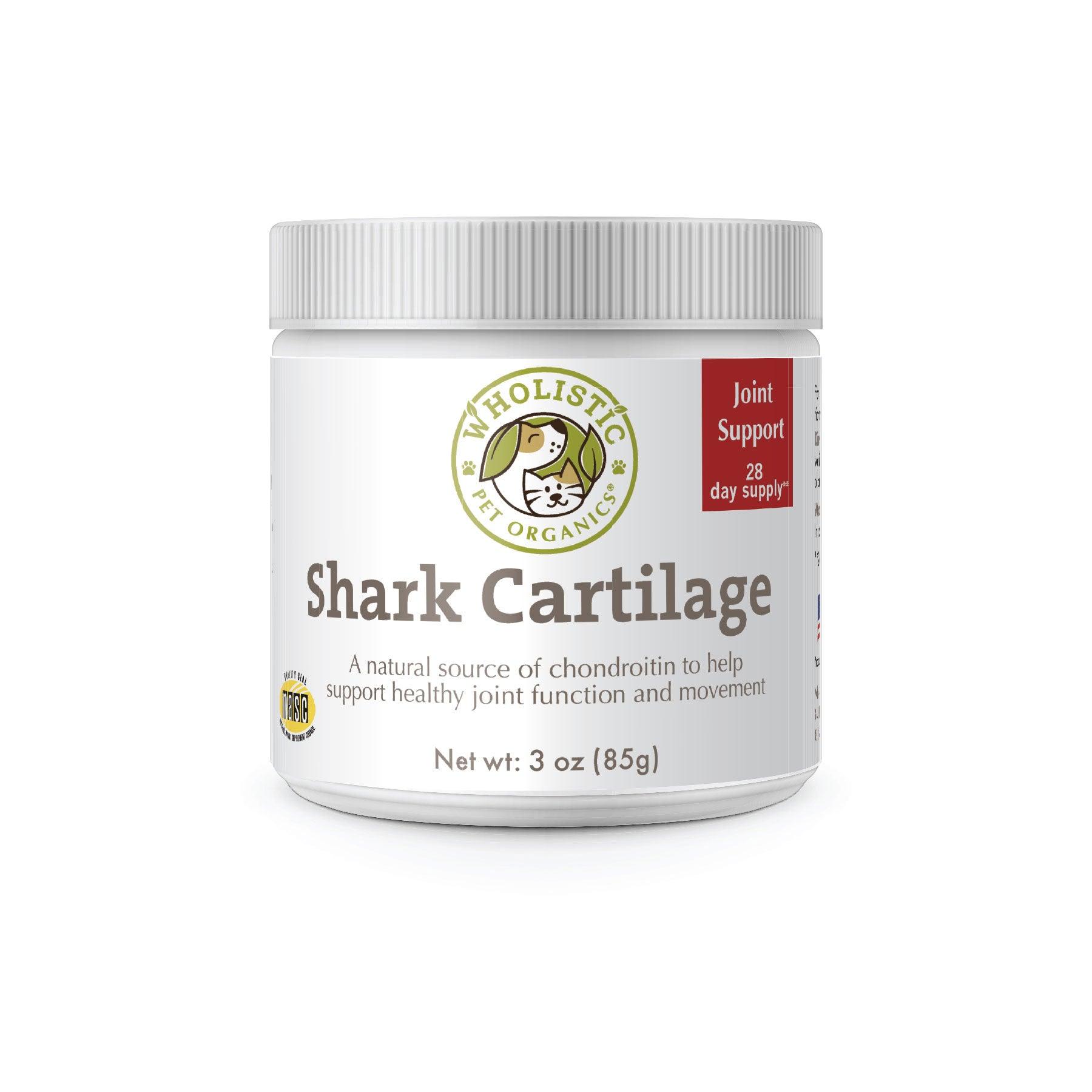 Wholistic Pet Organics Shark Cartilage Supplement for Dogs 3 oz