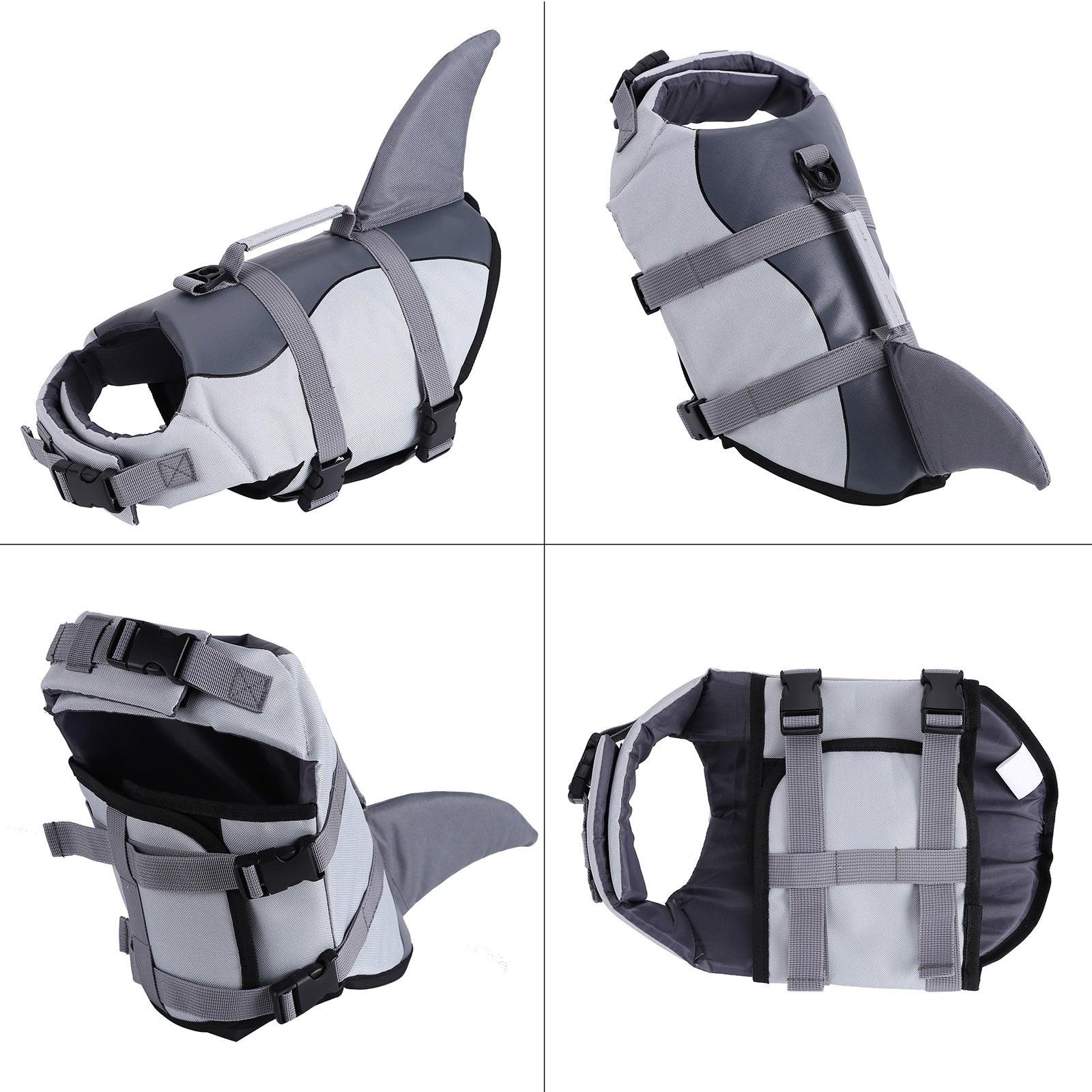 Shark Life Vest for Dogs from different angles