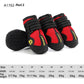 Red2 Waterproof dog boots chart